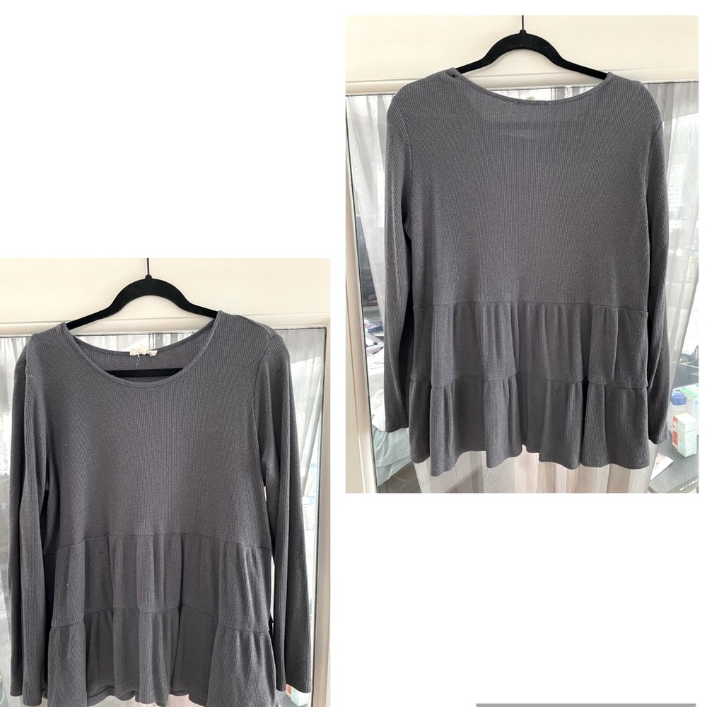 Gray peplum shirt